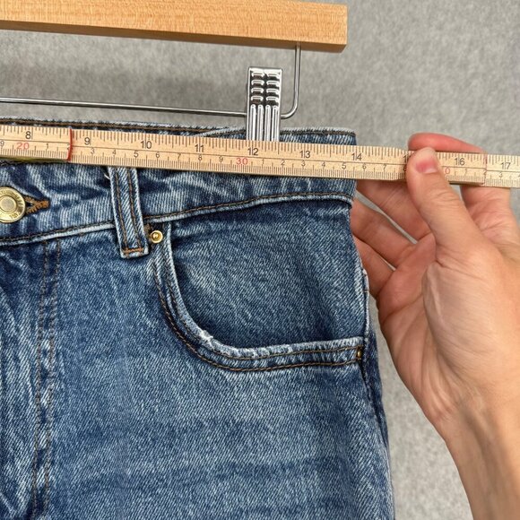 Zara Womens Straight Leg Jeans Size 6 Blue Medium Wash Denim High Rise Classic - Picture 8 of 11
